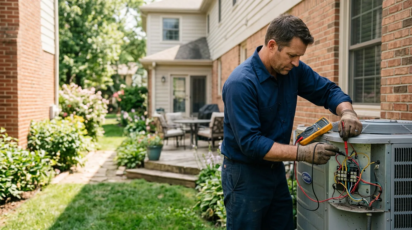 HVAC technician working near Baraboo, WI
